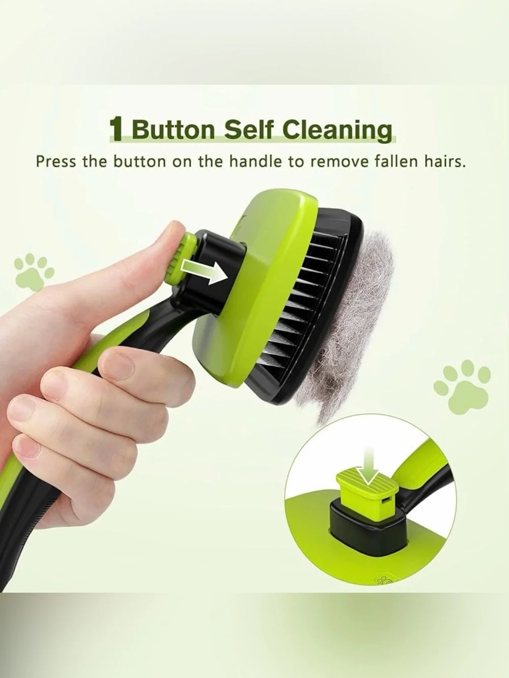 🐕🐈 Pecute Self-Cleaning Slicker Brush for Dogs & Cats